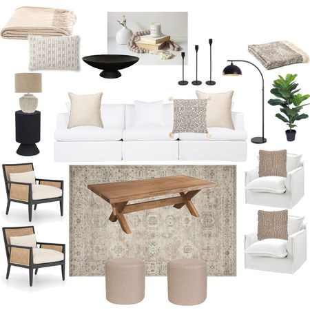 Modern Farmhouse Living Room Interior Design Mood Board By Sarah 