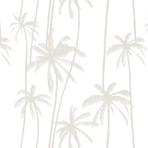 Neutral Palms on White - removable wallpaper by Boho Art & Styling