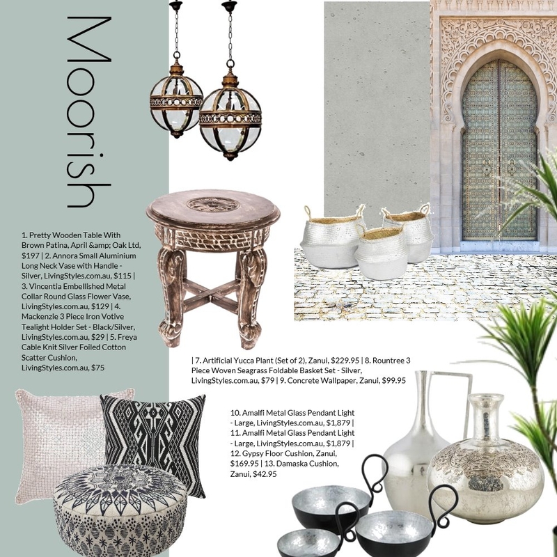Moorish Mood Board by Jo Taylor on Style Sourcebook
