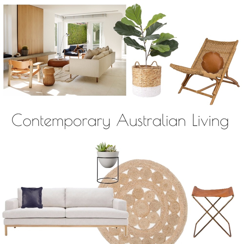 Contemporary Australian Living Mood Board by DOT + POP on Style Sourcebook