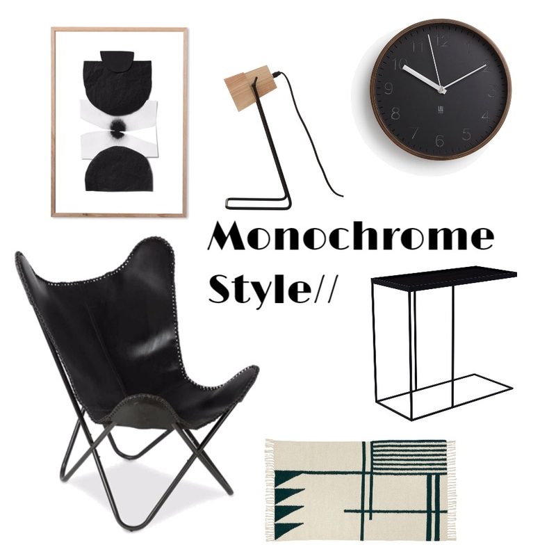 Monochrome Style Mood Board by Katy Thomas Studio on Style Sourcebook