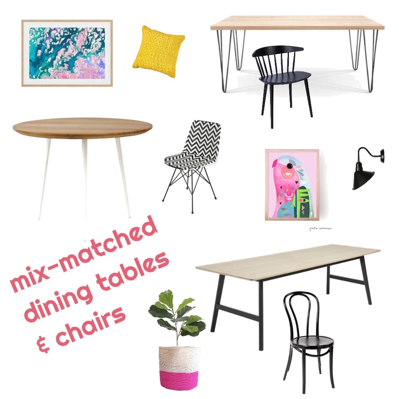 mix-match dining table &amp; chairs Mood Board by akelacollections on Style Sourcebook