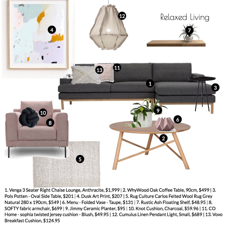 Relaxed Living Mood Board by offtheshelf_ on Style Sourcebook