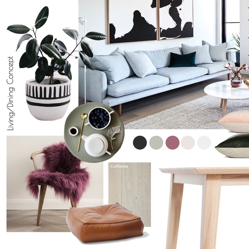 Living/Dining Room  Concept Mood Board by hollymiskimmin on Style Sourcebook