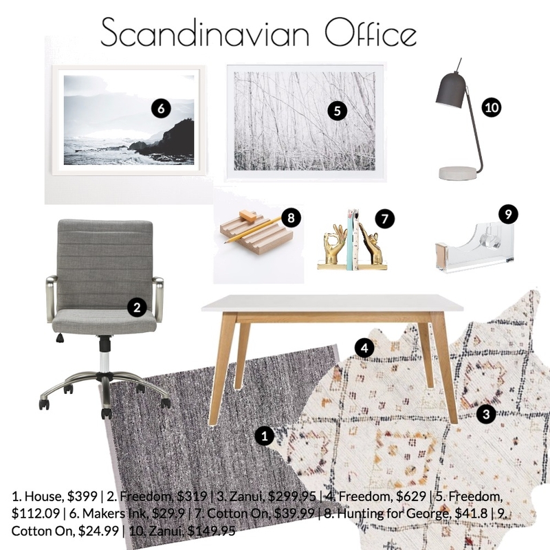 Scandinavian Office Mood Board by Interior Designstein on Style Sourcebook