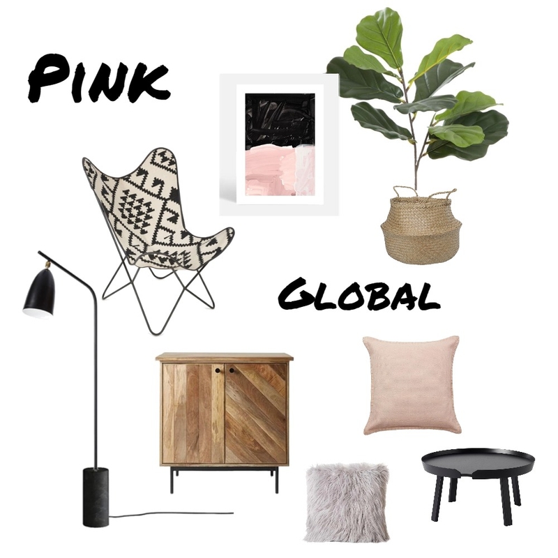 Pink Global Living Mood Board by Ariella on Style Sourcebook
