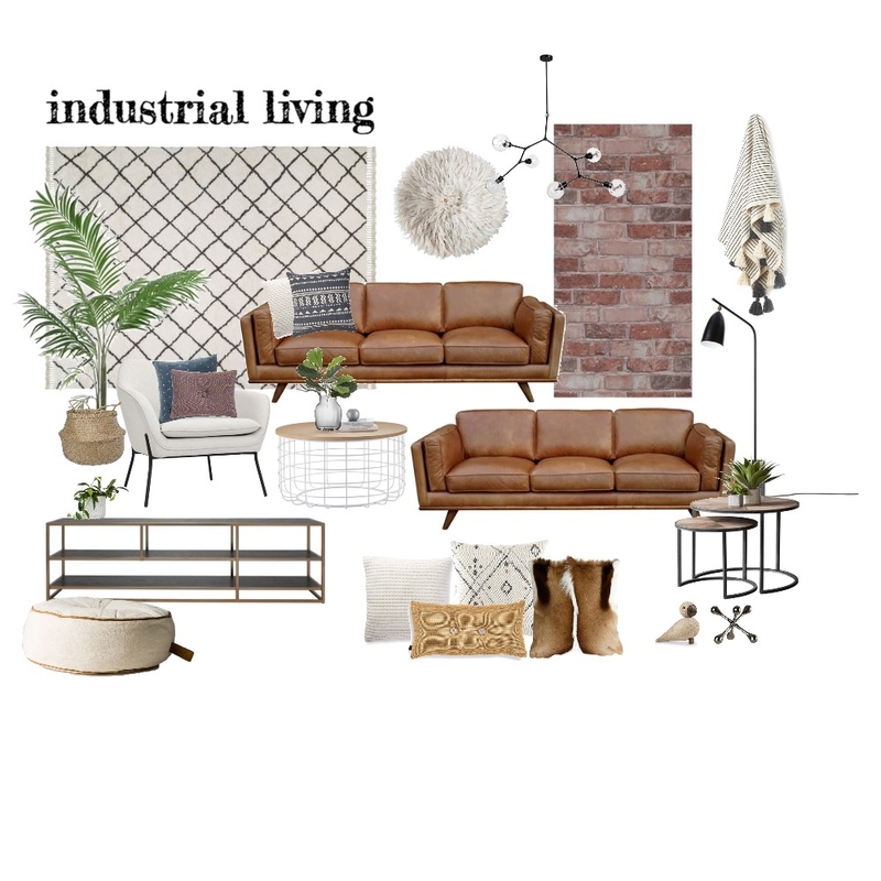 Industrial Living Mood Board by Bec Swanson on Style Sourcebook