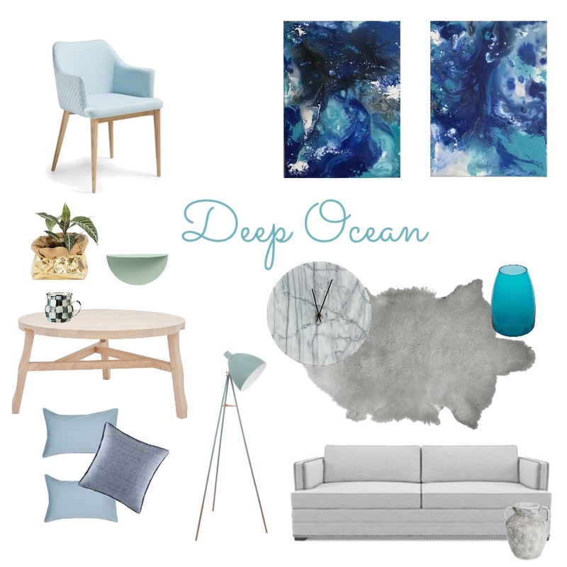 Deep Ocean Mood Board by artdesigncolour on Style Sourcebook