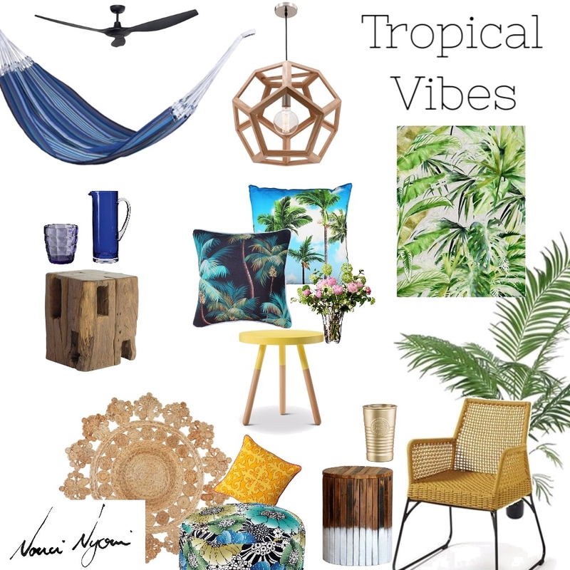 Tropical Vibes Mood Board by Nonceba Nyoni on Style Sourcebook