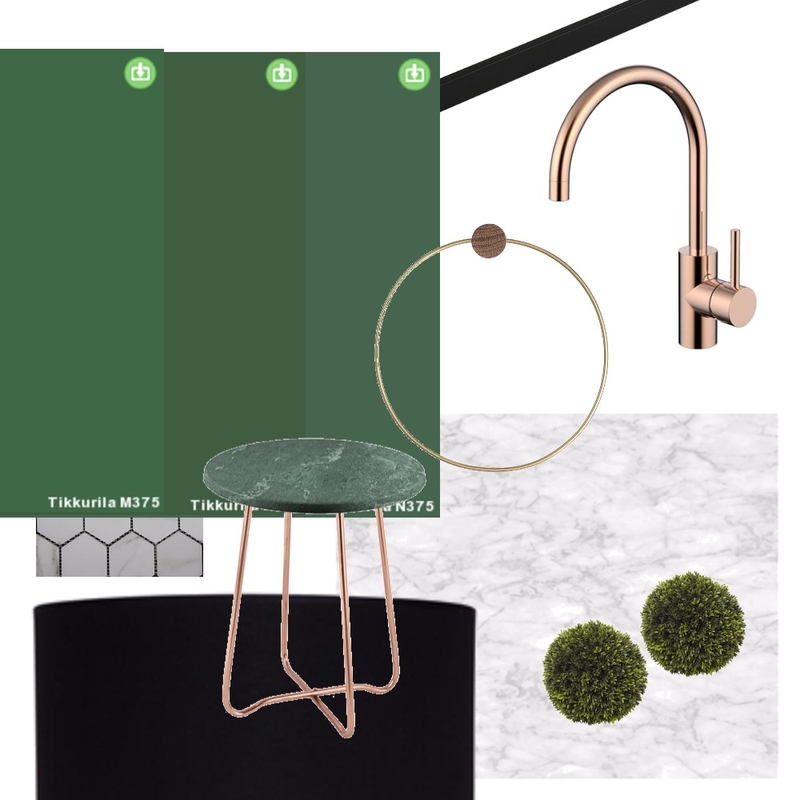 white bathroom with color samples Mood Board by afterworkdiy on Style Sourcebook