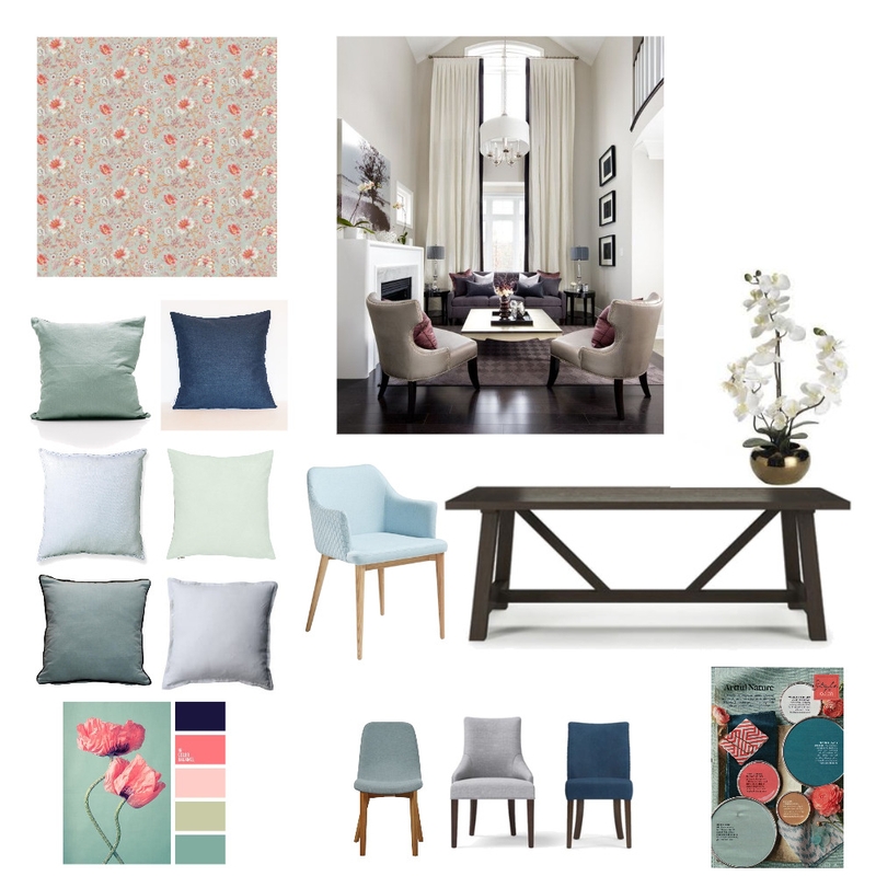 Office / dining (blue, green,pink) Mood Board by natalie.aurora on Style Sourcebook