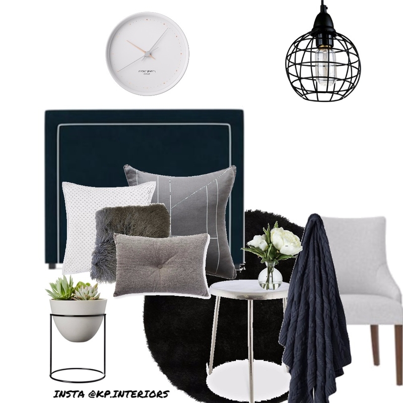 Monochrome bedroom Mood Board by Kirsty on Style Sourcebook