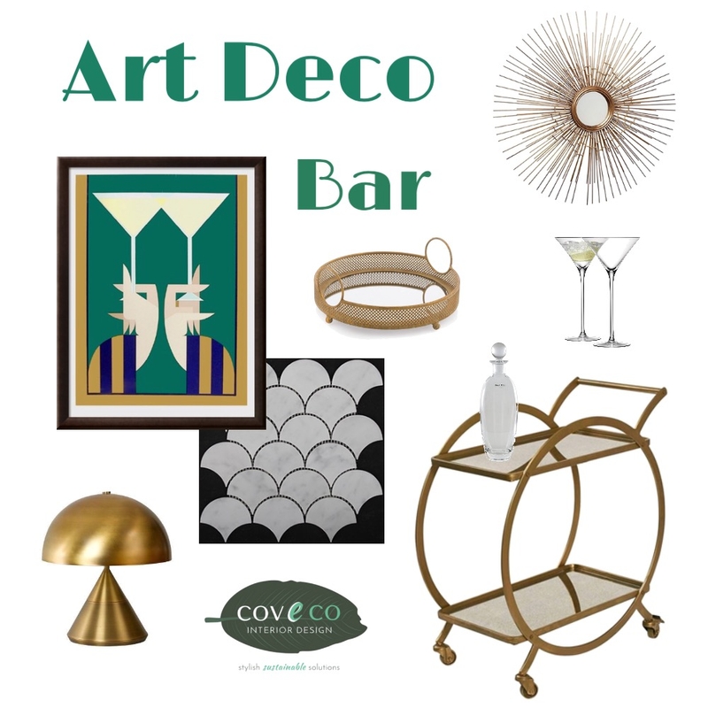 Art Deco Bar Mood Board by Coveco Interior Design on Style Sourcebook