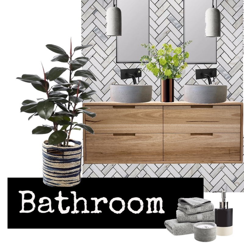 Marble and Wood Bathroom Mood Board by Janine on Style Sourcebook
