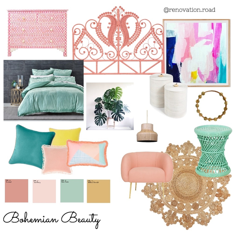 Bohemian Beauty Mood Board by Renovation Road on Style Sourcebook