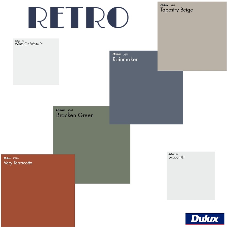 Dulux Retro Colour Palette Mood Board by Dulux Australia on Style Sourcebook