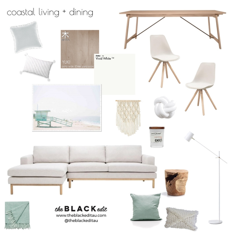 Coastal Living + Dining Mood Board by THE BLACK EDIT on Style Sourcebook
