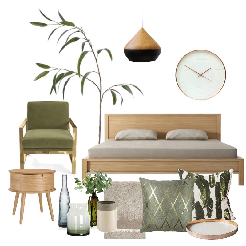 Eucalyptus Bedroom Mood Board by elkprints on Style Sourcebook