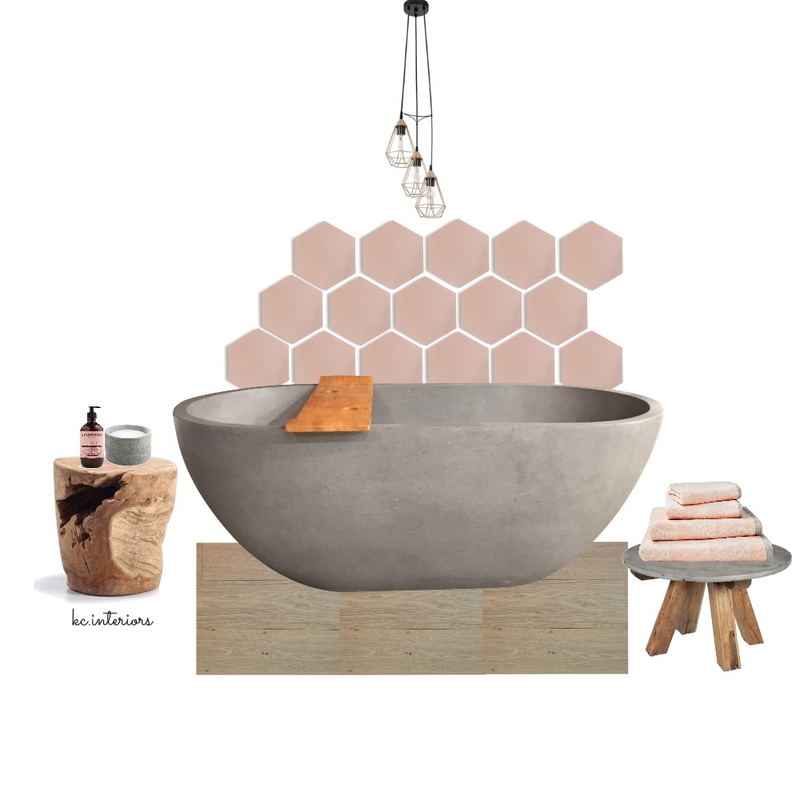 Blush + concrete Mood Board by kcinteriors on Style Sourcebook