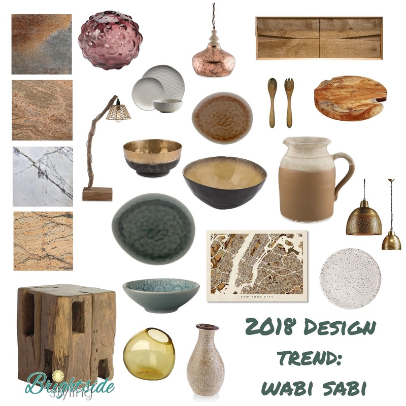 2018 Design Trend: Wabi Sabi Mood Board by brightsidestyling on Style Sourcebook