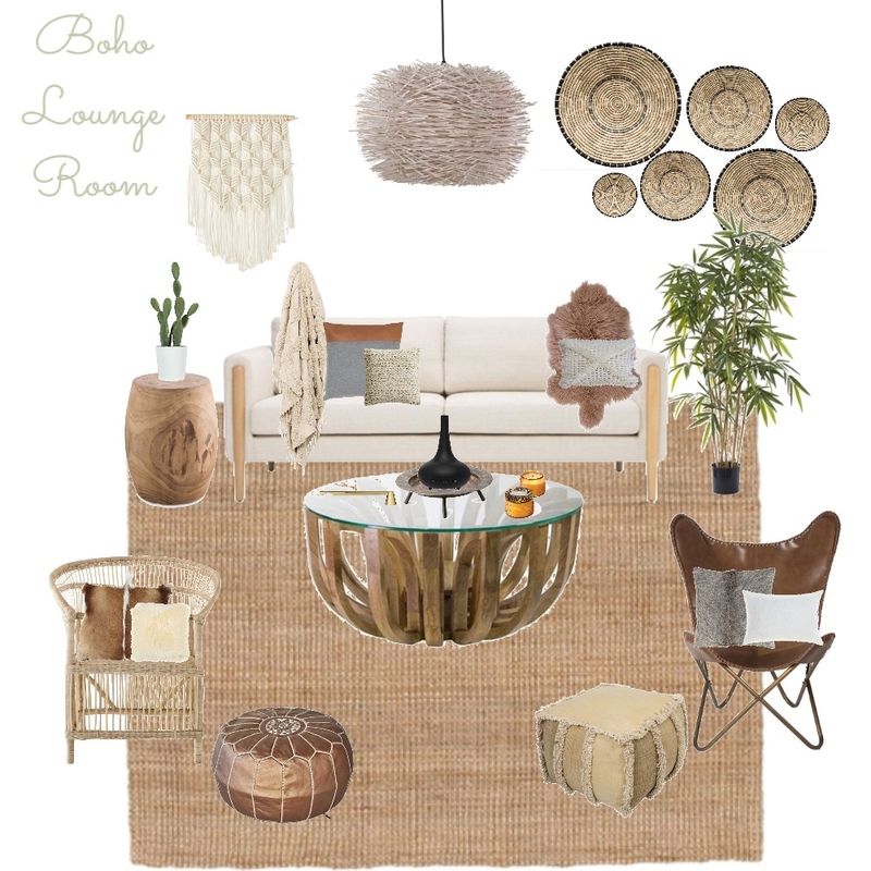 Boho Lounge Room Mood Board by the.stuff.and.the.thangs on Style Sourcebook