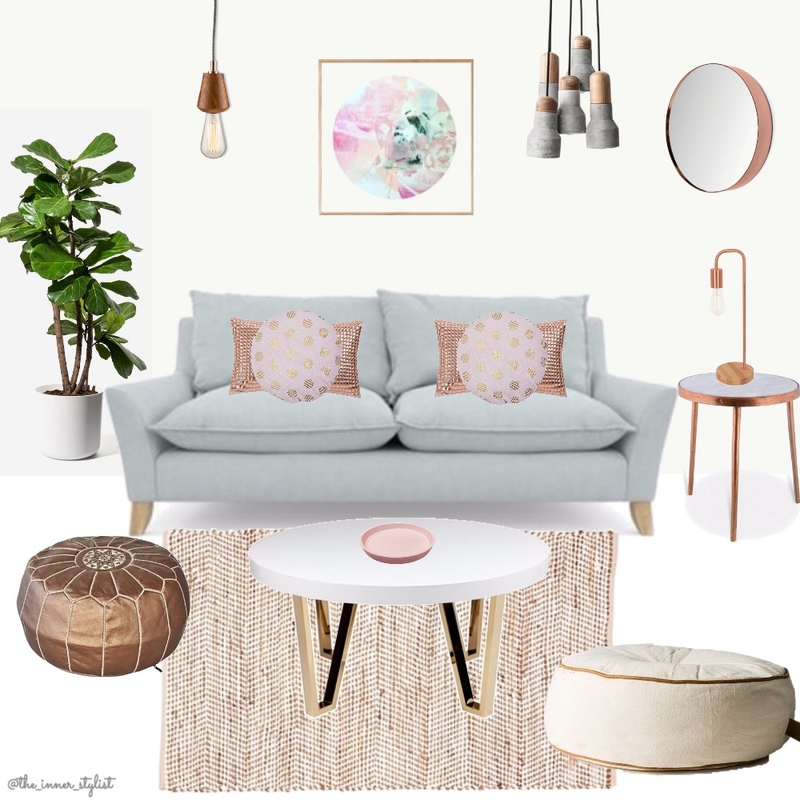 Copper Blush Living Mood Board by Plant some Style on Style Sourcebook