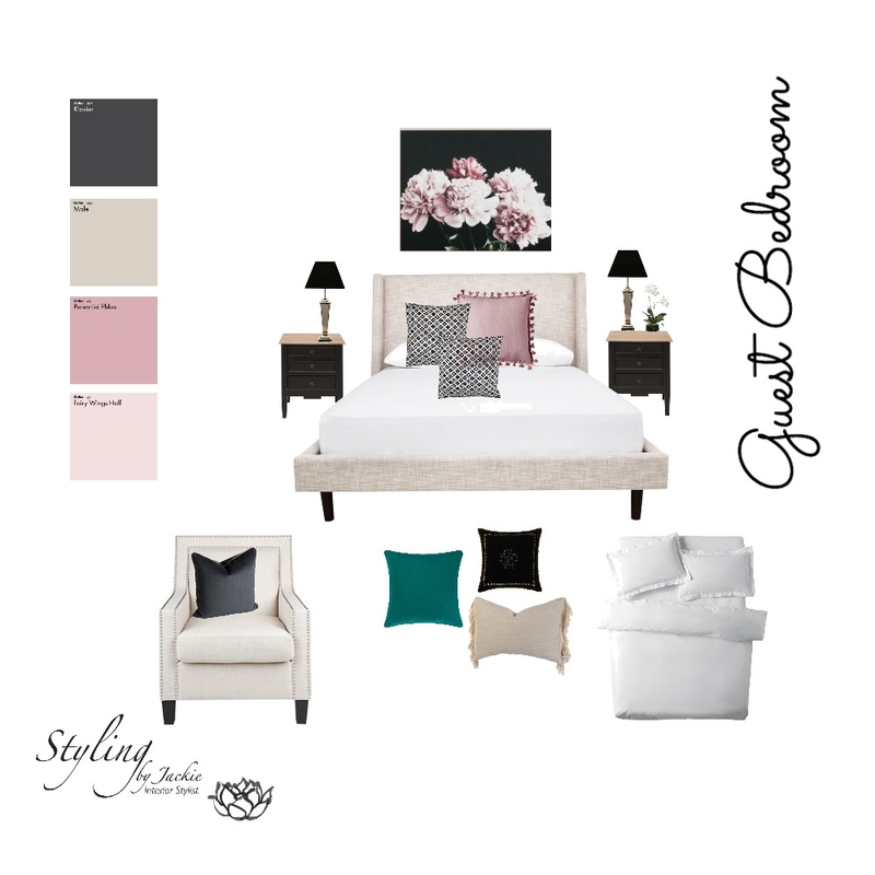 Guest Bedroom Mood Board by Jackie Fyfe Interiors on Style Sourcebook