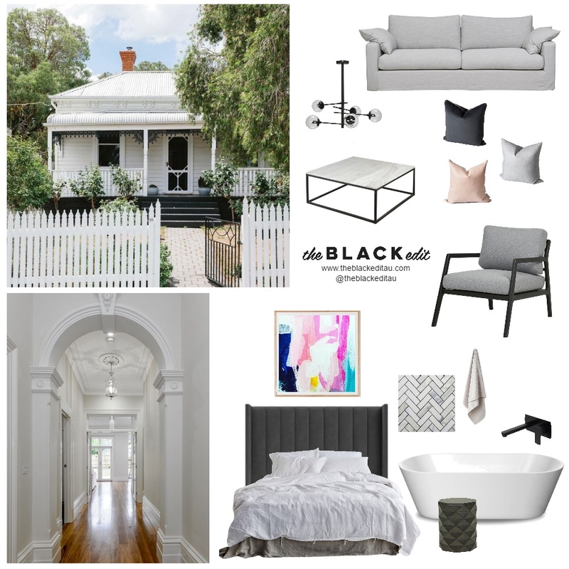 Contemporary Cottage Mood Board by THE BLACK EDIT on Style Sourcebook