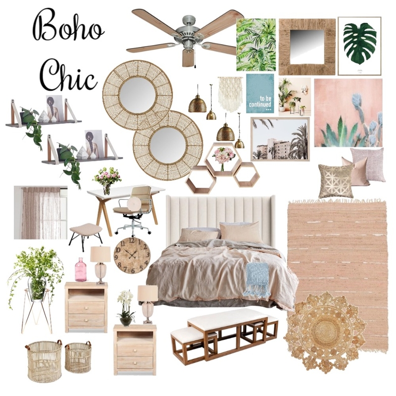 Boho Chic Bedroom Mood Board by BimBim on Style Sourcebook