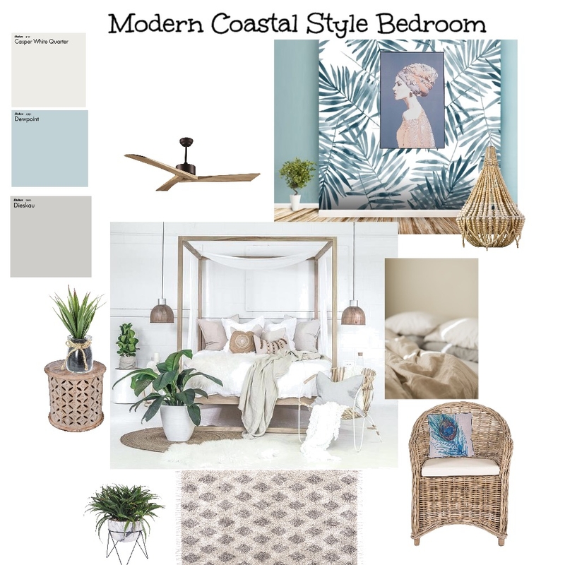 Modern Coastal Style Bedroom Mood Board by kime7345 on Style Sourcebook