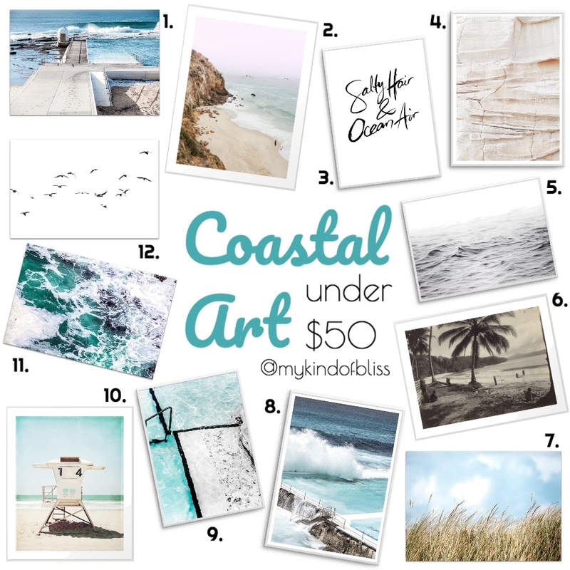 Coastal Art Under $50 Mood Board by My Kind Of Bliss on Style Sourcebook
