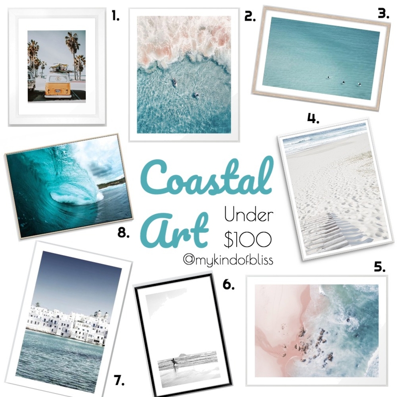 Coastal Art Under $100 Mood Board by My Kind Of Bliss on Style Sourcebook