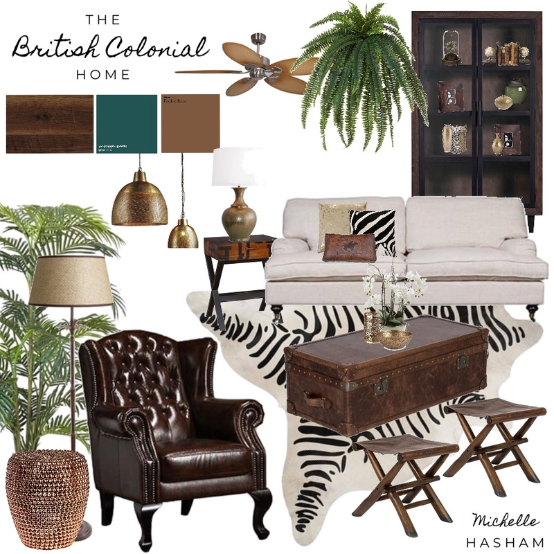 The British Colonial Home Mood Board by Michelle Hasham on Style Sourcebook