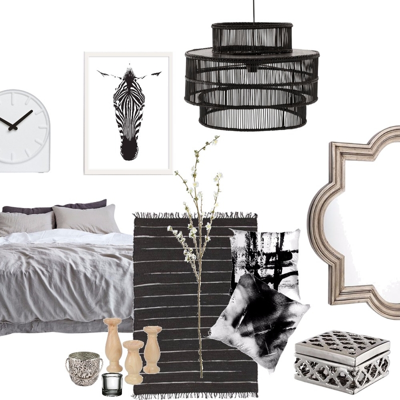 Boho black &amp; white Mood Board by shanipalmai on Style Sourcebook