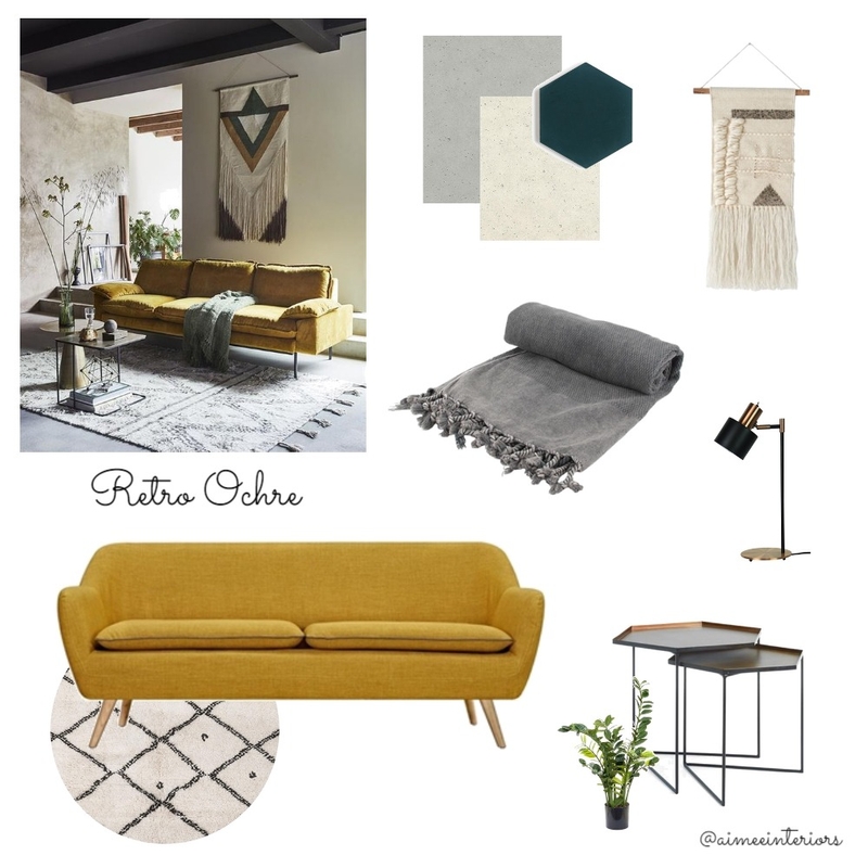 Retro Ochre Mood Board by Amy Louise Interiors on Style Sourcebook