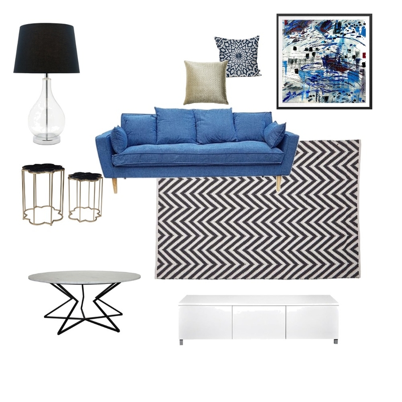 Blue Lounge Mood Board by skariko on Style Sourcebook