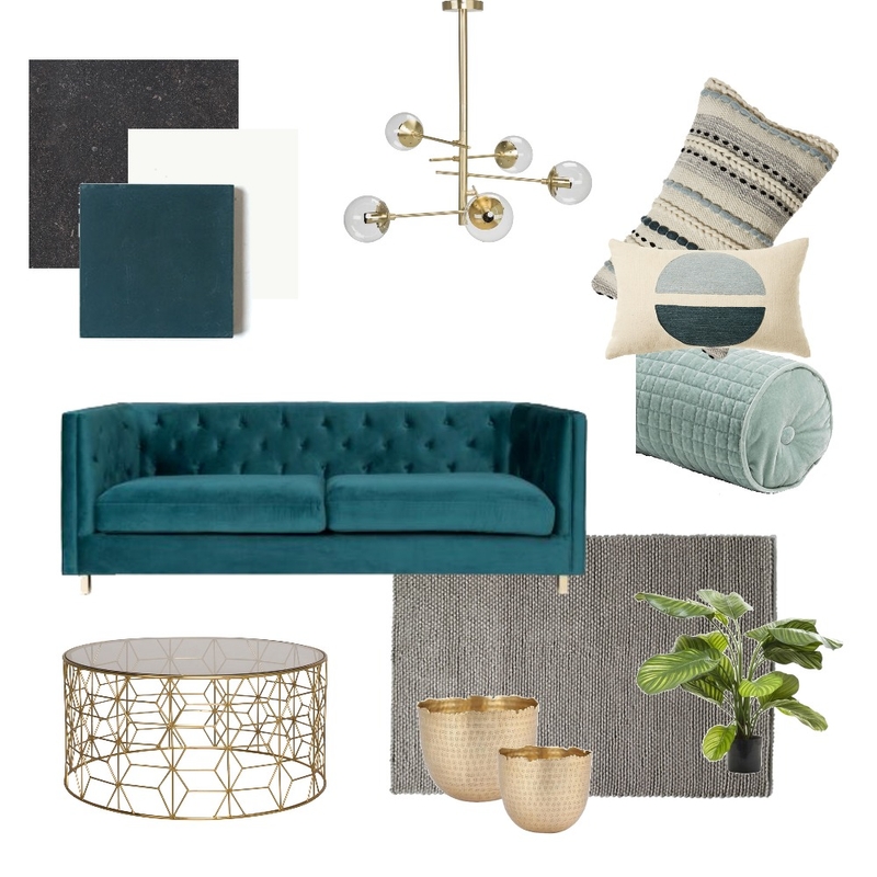 Velvet Lounge Room Mood Board by Amy Louise Interiors on Style Sourcebook