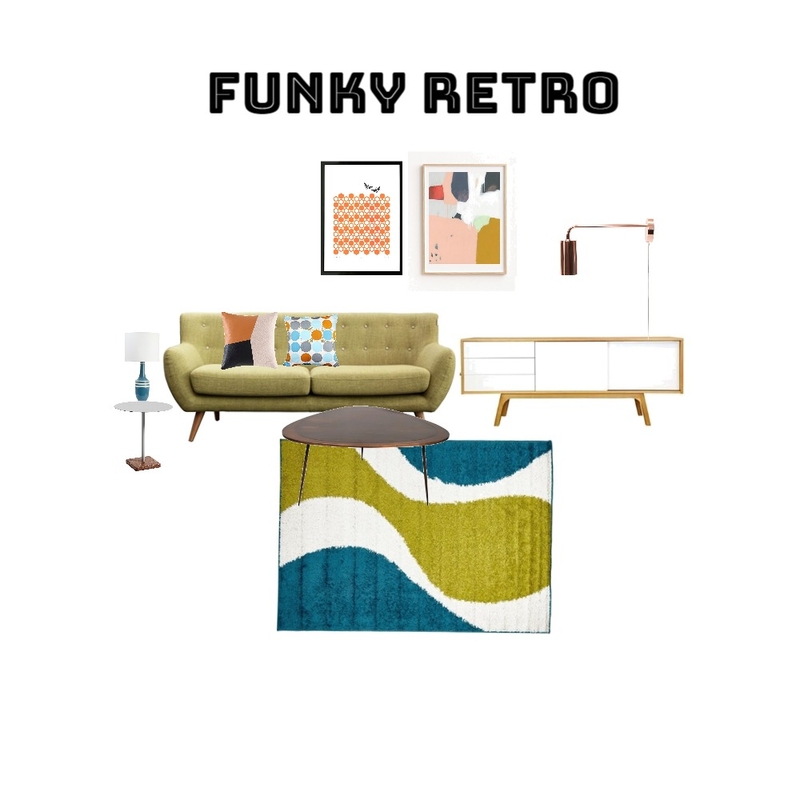 Funky Retro Living 3 Mood Board by kirrilie_reilly on Style Sourcebook