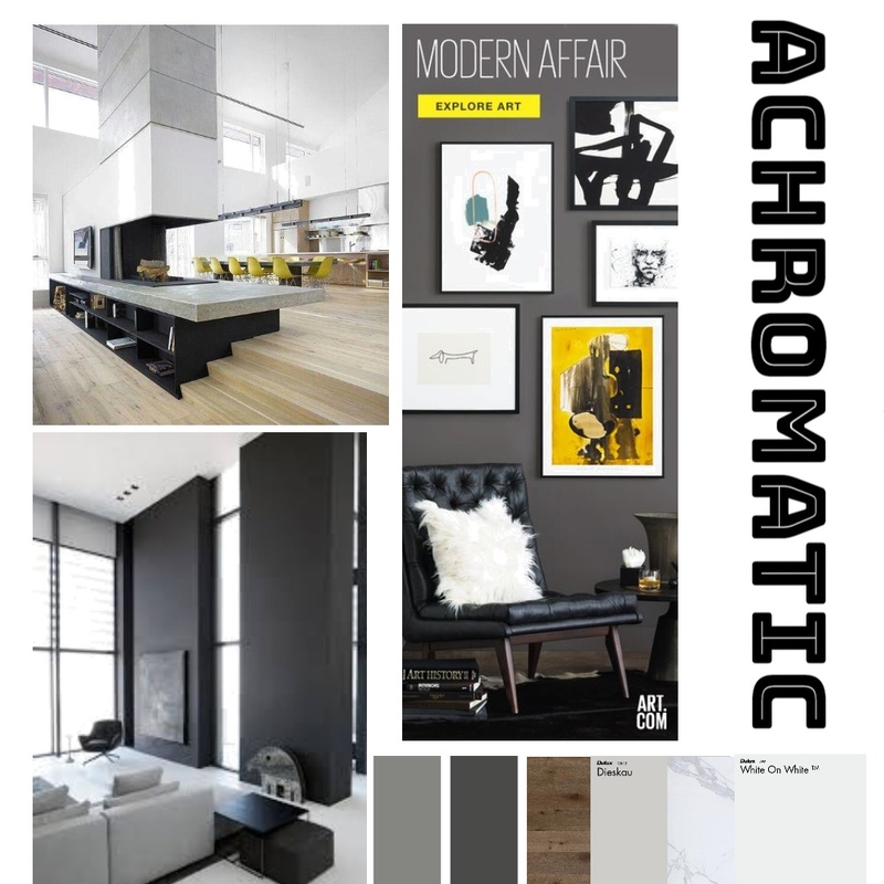 Achromatic Scheme Mood Board by Branislava Bursac on Style Sourcebook