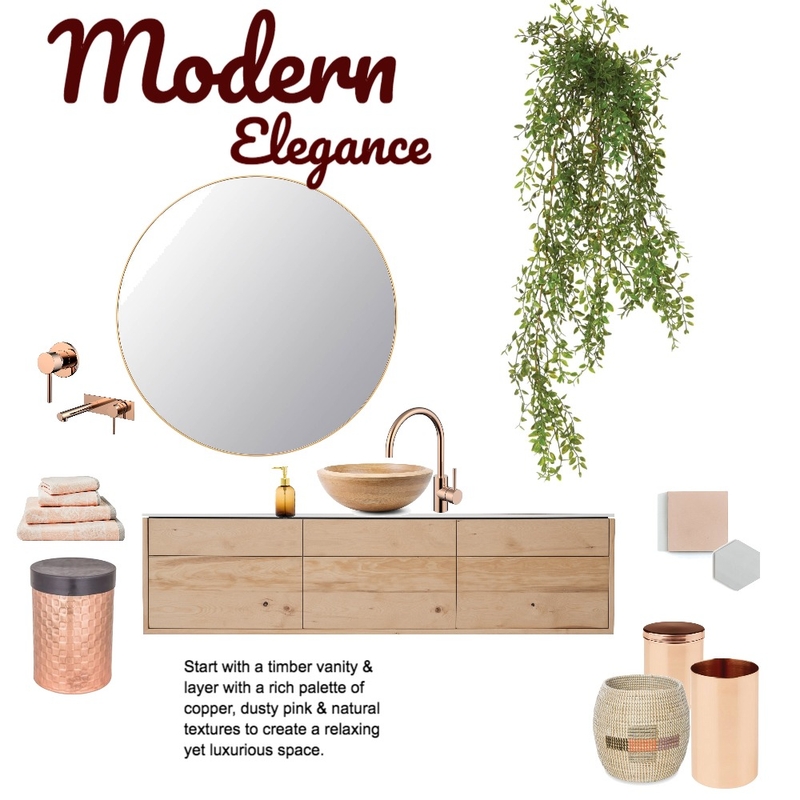 Modern Elegance Bathroom Mood Board by darbyamelia on Style Sourcebook