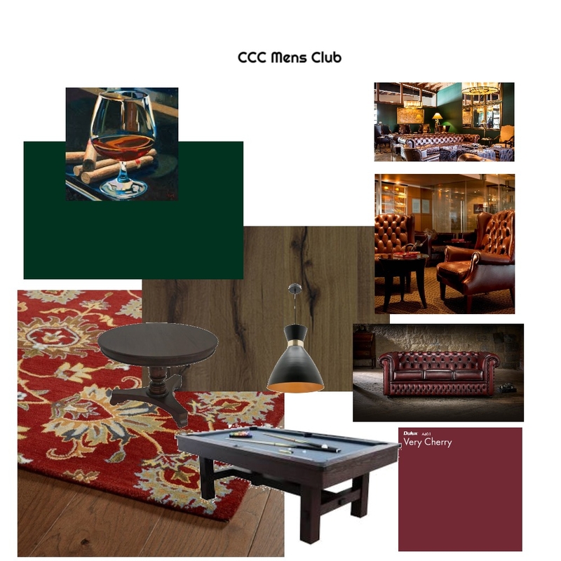 CCC Mens Club Mood Board by Faizi Design on Style Sourcebook