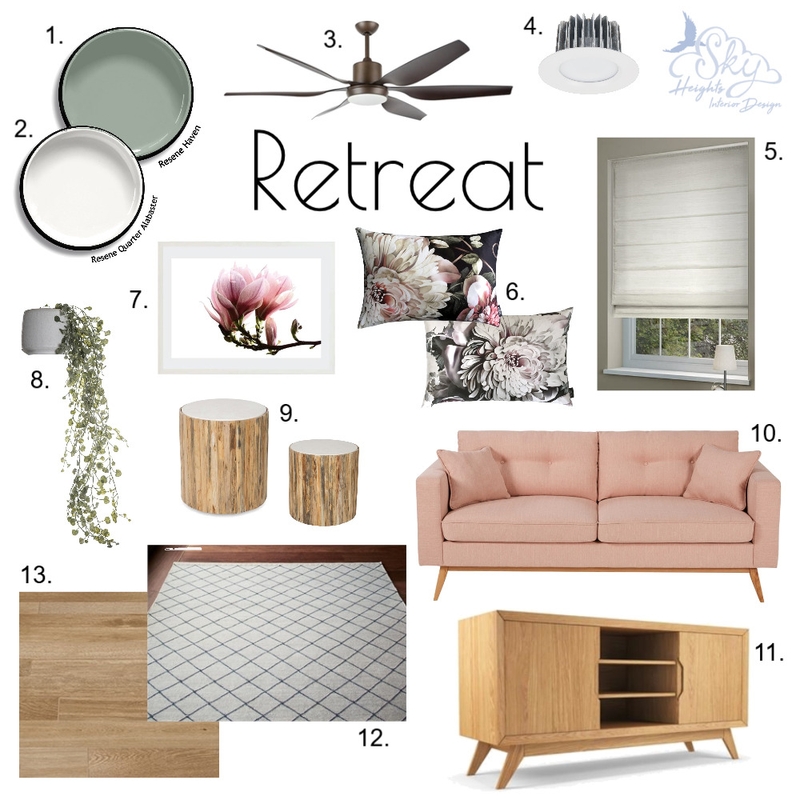 Floral Blush Retreat Mood Board by Skye Burnie on Style Sourcebook