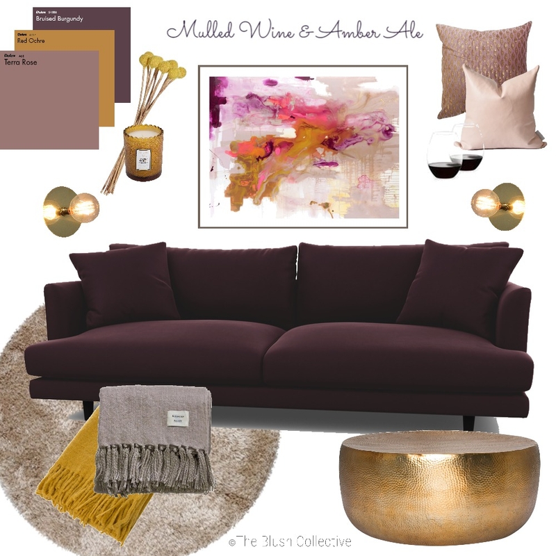 Mulled Wine &amp; Amber Ale Mood Board by TheBlushCollective on Style Sourcebook