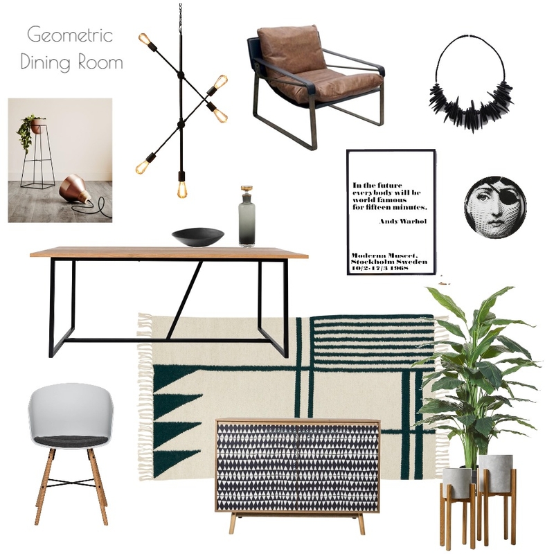 Geometric Dining Room Mood Board by cashmorecreative on Style Sourcebook