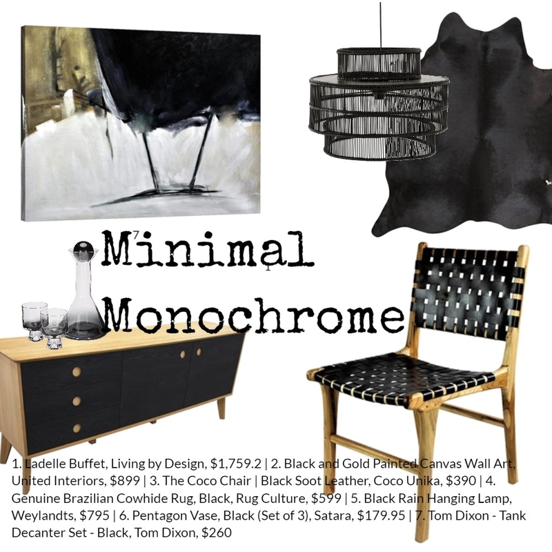 Minimal Monochrome Mood Board by Coco Unika on Style Sourcebook
