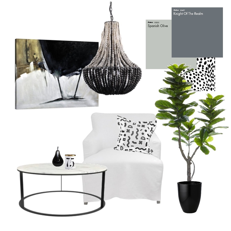Black, white &amp; a touch of tribal Mood Board by E & H Design on Style Sourcebook