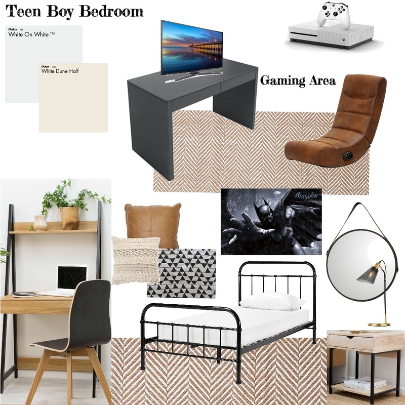 Teen Boy Bedroom Mood Board by ThirteenOhTwo on Style Sourcebook