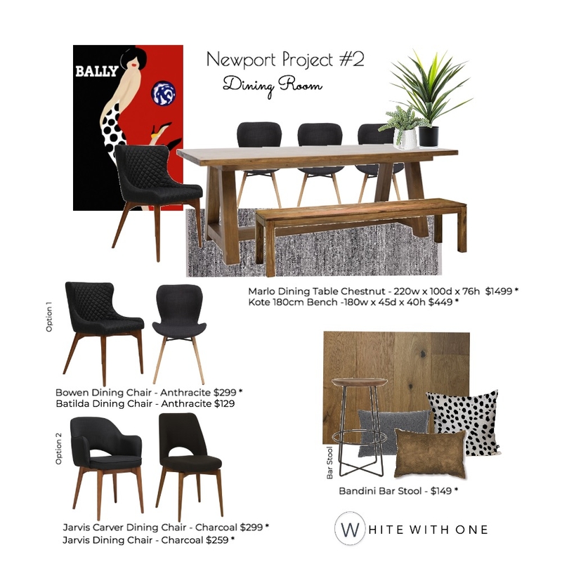 Newport Project - Dining Draft V3 Mood Board by White With One Interior Design on Style Sourcebook