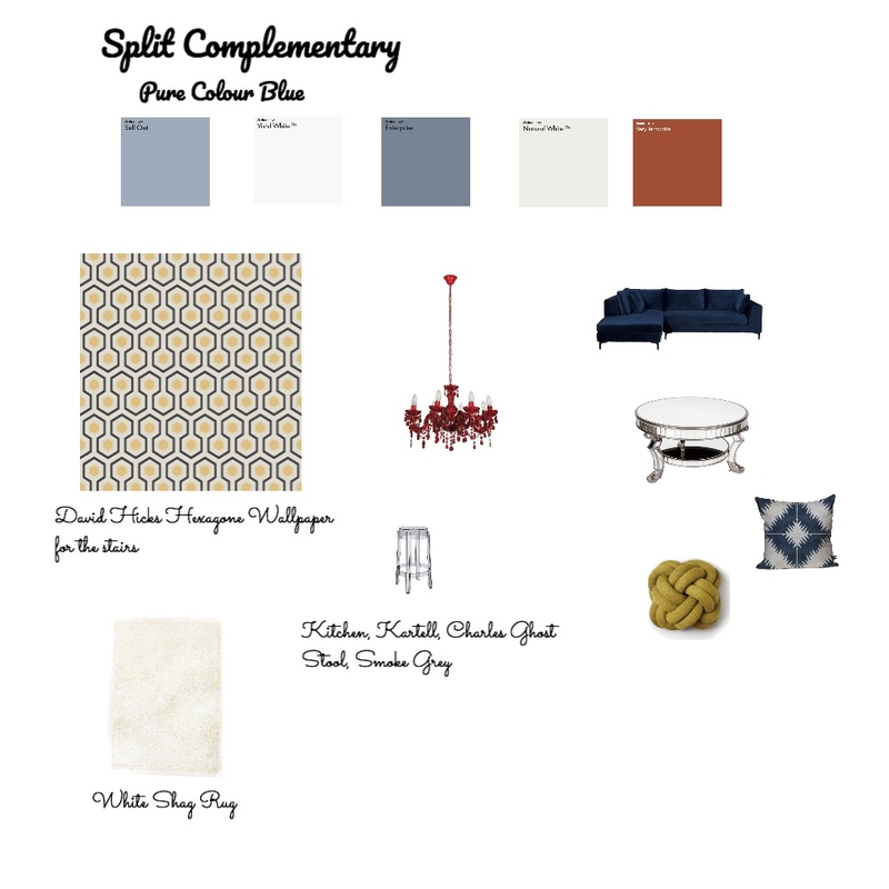 Split Complementary Mood Board by pmccallan0 on Style Sourcebook