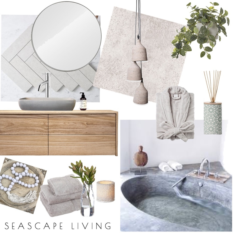 Organic Bathroom Mood Board by Seascape Living on Style Sourcebook
